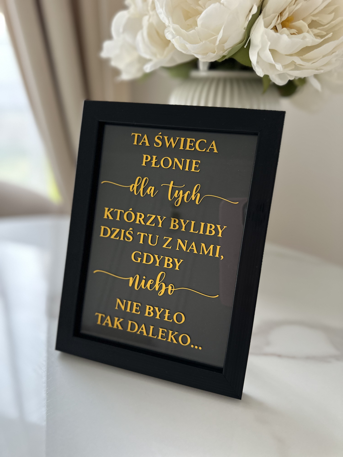 Tabliczka ślubna Ta świeca płonie