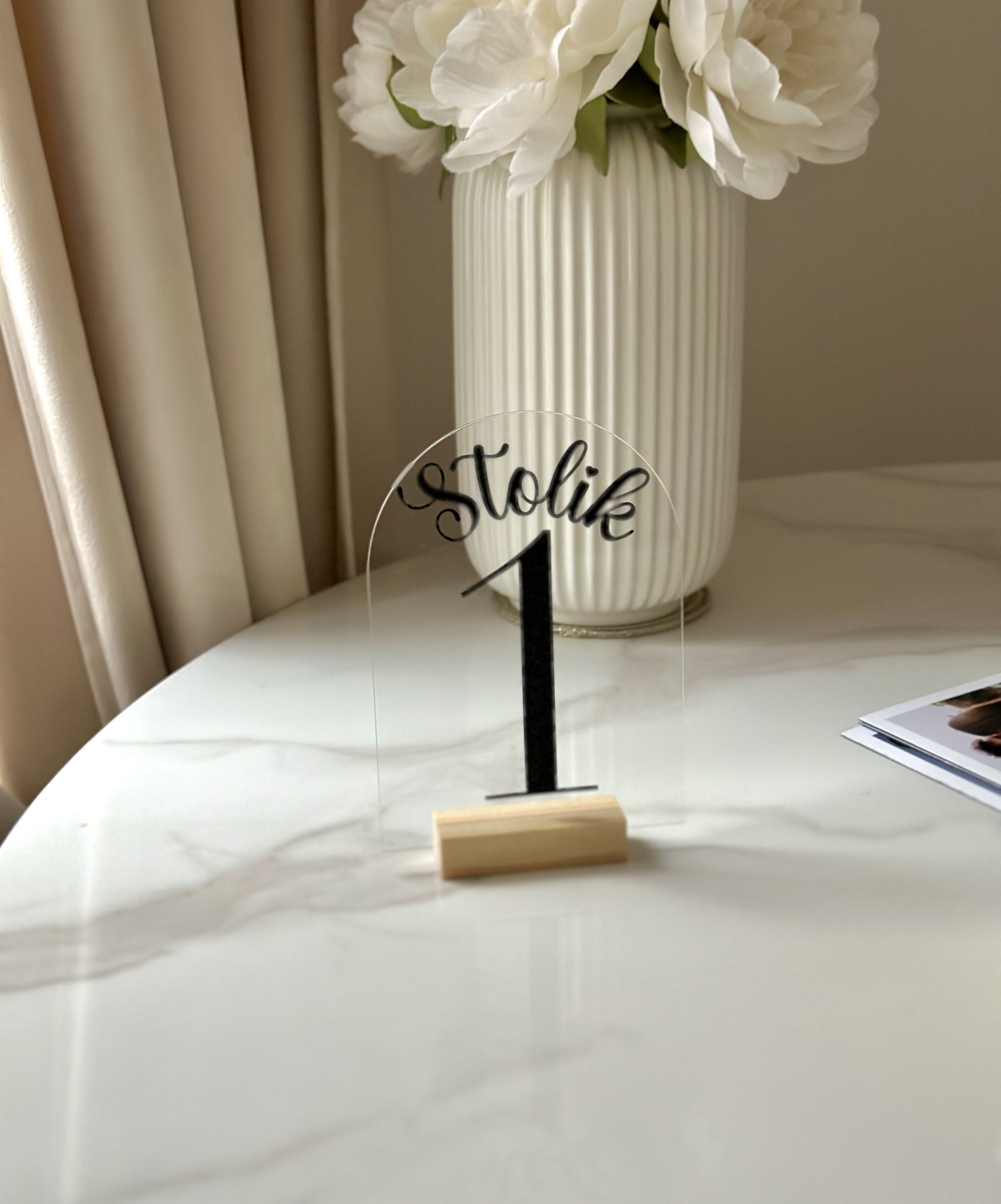 Numery stołów tabliczki boho